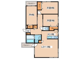 リバティ旭ヶ丘の物件間取画像